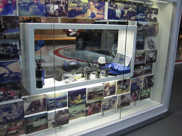 Ford's display case of memorabilia 