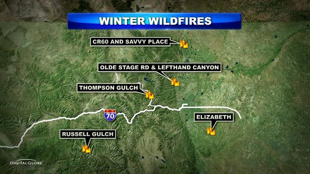 Winter Wildfires Map 