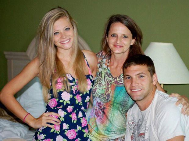 Marti Hill with her children, Mackenzie and Stephen 