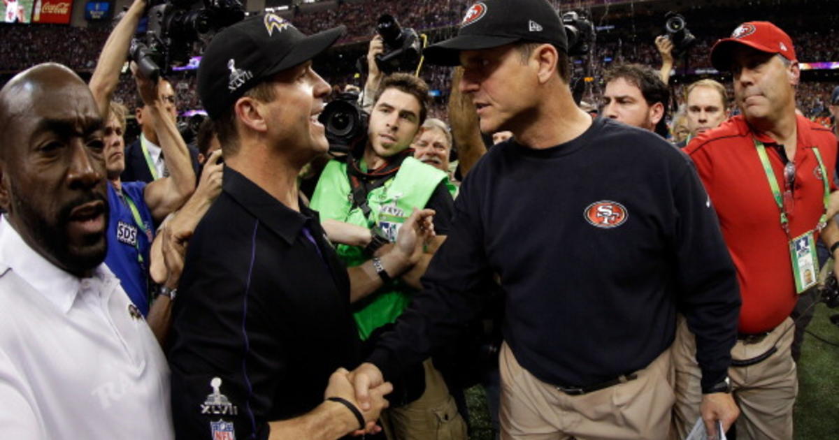 Harbaugh Brothers Stage Dramatic Super Bowl CBS San Francisco