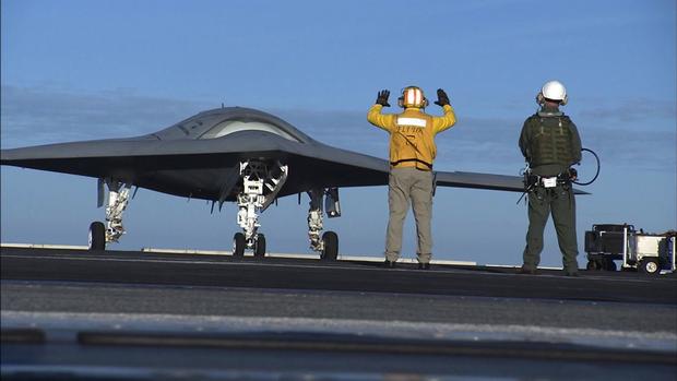 An X-47B being tested by the Navy. This model drone is slated to be ready for use in 2017. 