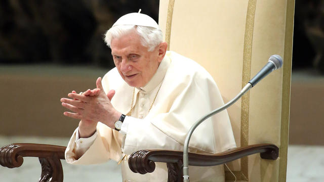 Pope Benedict XVI gives his weekly audience 