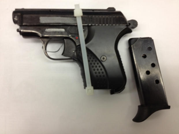 Police recovered this .380 semi-automatic handgun during a fencing operation 