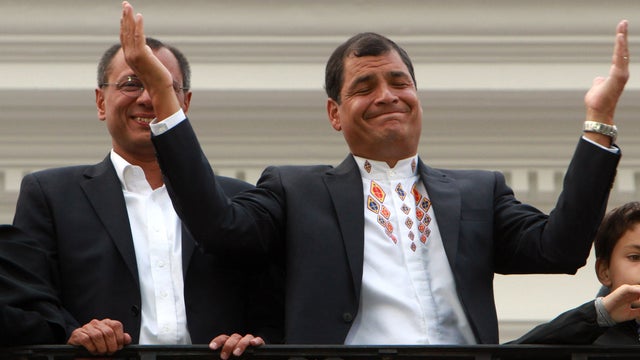 Ecuador's President and candidate for re-election Rafael Correa 