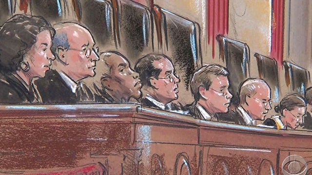 The Supreme Court's conservative justices appeared inclined to strike down at least part of the Voting Rights Act, while the liberal judges defended the law. 