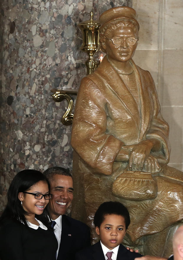 Obama, Congress Attend Dedication Of Rosa Parks Statue At U.S. Capitol 
