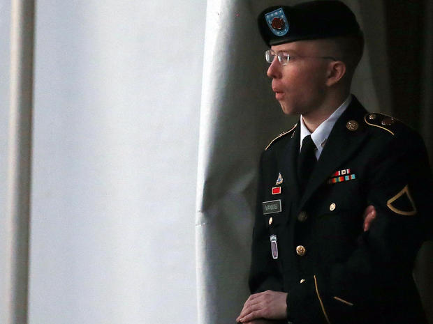 Pfc. Bradley Manning is escorted from a hearing Jan. 8, 2013, in Fort Meade, Md. 