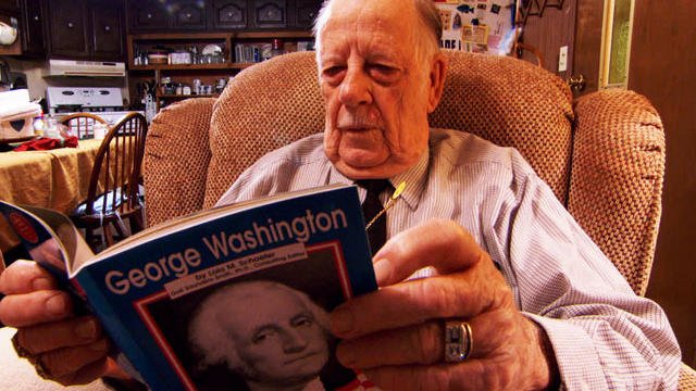 Last month, Ed Bray read a book about George Washington. 