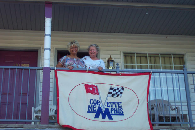 Tina Caronna with her friend, Pat Hathaway, a fellow Corvette Memphis club member. 