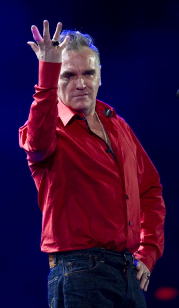 British singer Morrissey performs during 