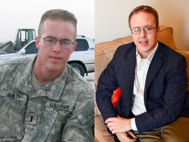 Scott Quilty, during and after his deployment 
