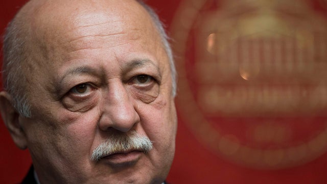 The Bolshoi Theater general director Anatoly Iksanov speaks to the media in Moscow, Russia, on March 19, 2013. 