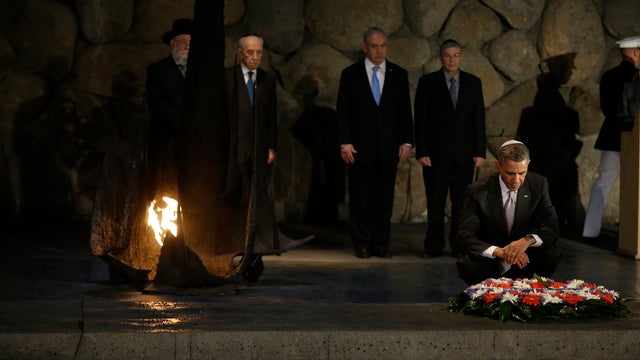 President Obama in the Hall of Remembrance at the Yad Vashem Holocaust Memorial 