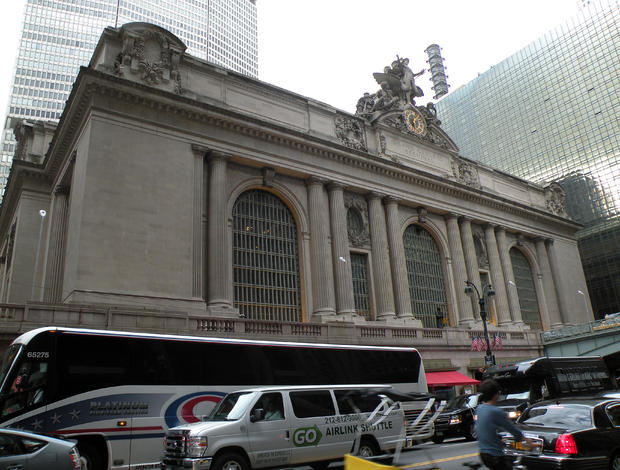 Grand Central Terminal from the outside (credit: Evan Bindelglass / CBSNewYork) 