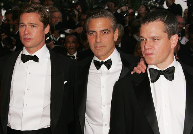George Clooney and Matt Damon and Brad Pitt 