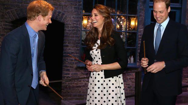 William, Kate and Harry tour "Harry Potter" studio 
