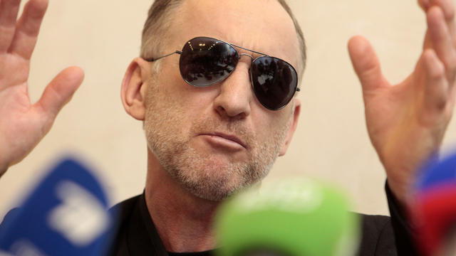 The father of the two Boston bombing suspects, Anzor Tsarnaev, speaks at a news conference in Makhachkala, the southern Russian province of Dagestan, April 25, 2013. 