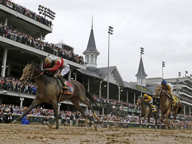 Joel Rosario rides Orb to victory during the 139th Kentucky Derby at Churchill Downs May 4, 2013, in Louisville, Ky. 