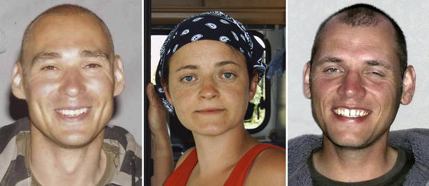The combo of undated photographs provided by German federal criminal investigation office BKA shows terror suspects, from left, Uwe Mundlos, Beate Zschaepe and Uwe Boenhardt. Zschaepe who is the sole survivor of a neo-Nazi group _ the self-styled National 