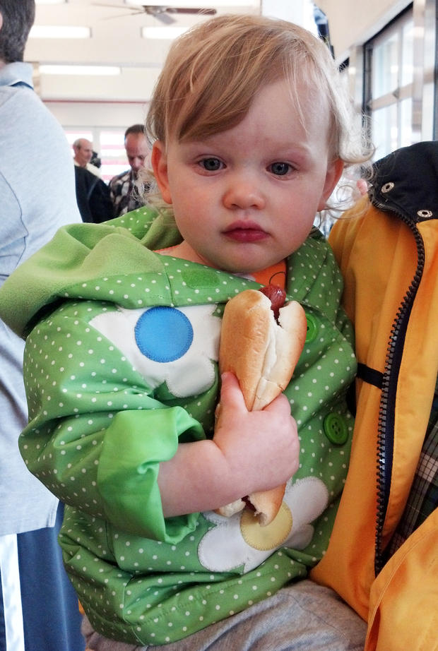 2-year-old Veronica Thomas Nathan's Coney Island Hot Dog 