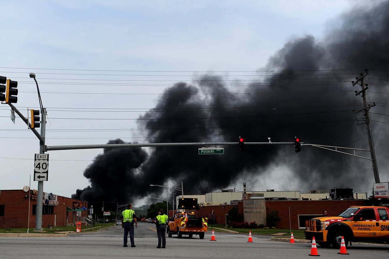 Fiery freight train crash in Md.