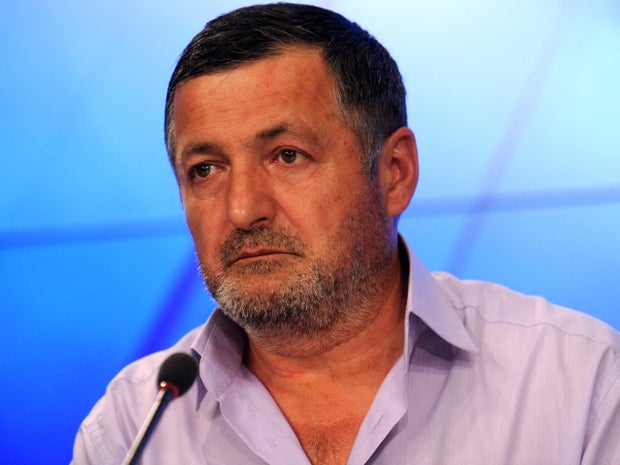 Abdul-Baki Todashev, father of Ibragim Todashev, who was shot and killed by an FBI agent in Florida, speaks during a press conference in Moscow May 30, 2013. 