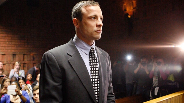 Oscar Pistorius appears in the magistrates court in Pretoria, South Africa 
