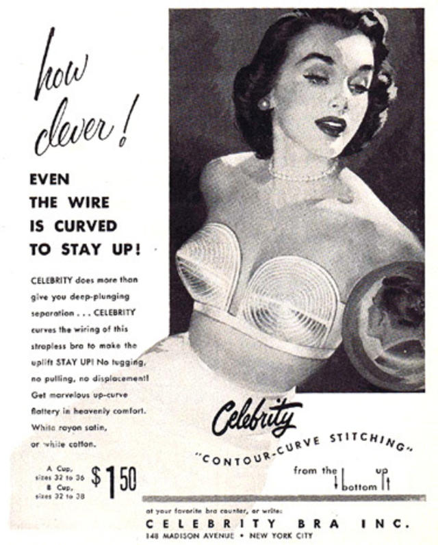 Vintage advertising print ad FASHION Sensational New Playtex Living Bra  1961 ad