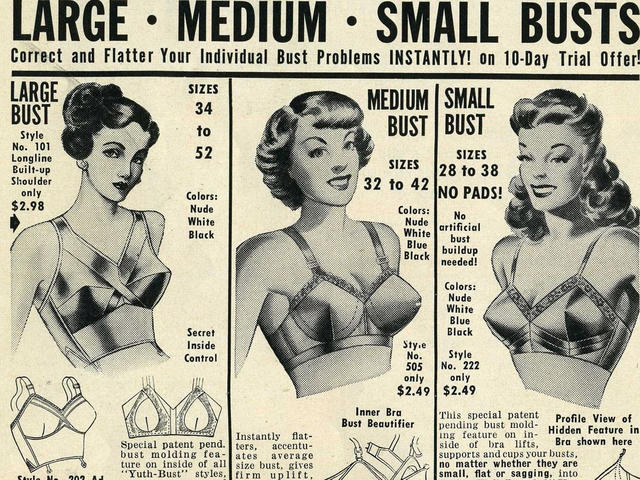 1950s Bra and Girdle Ads Several Styles to Choose From Original