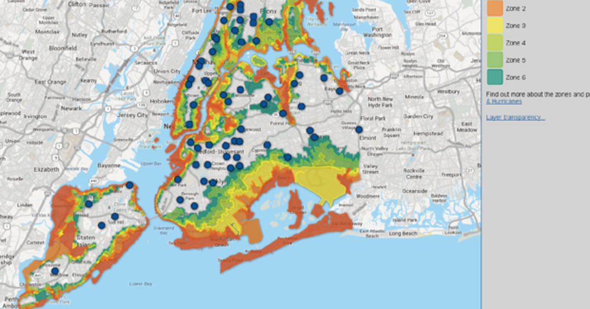 New NYC evacuation zones include almost 3 million people - CBS News