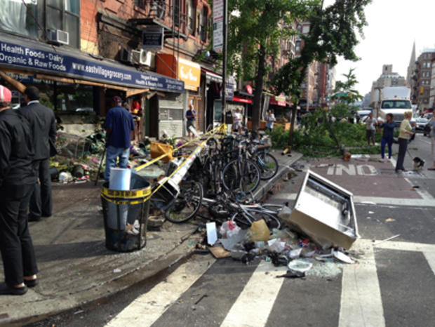 Car Jumps Curb In East Village 