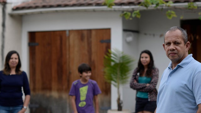 The Cavalcante family at their home in suburban Rio de Janeiro 