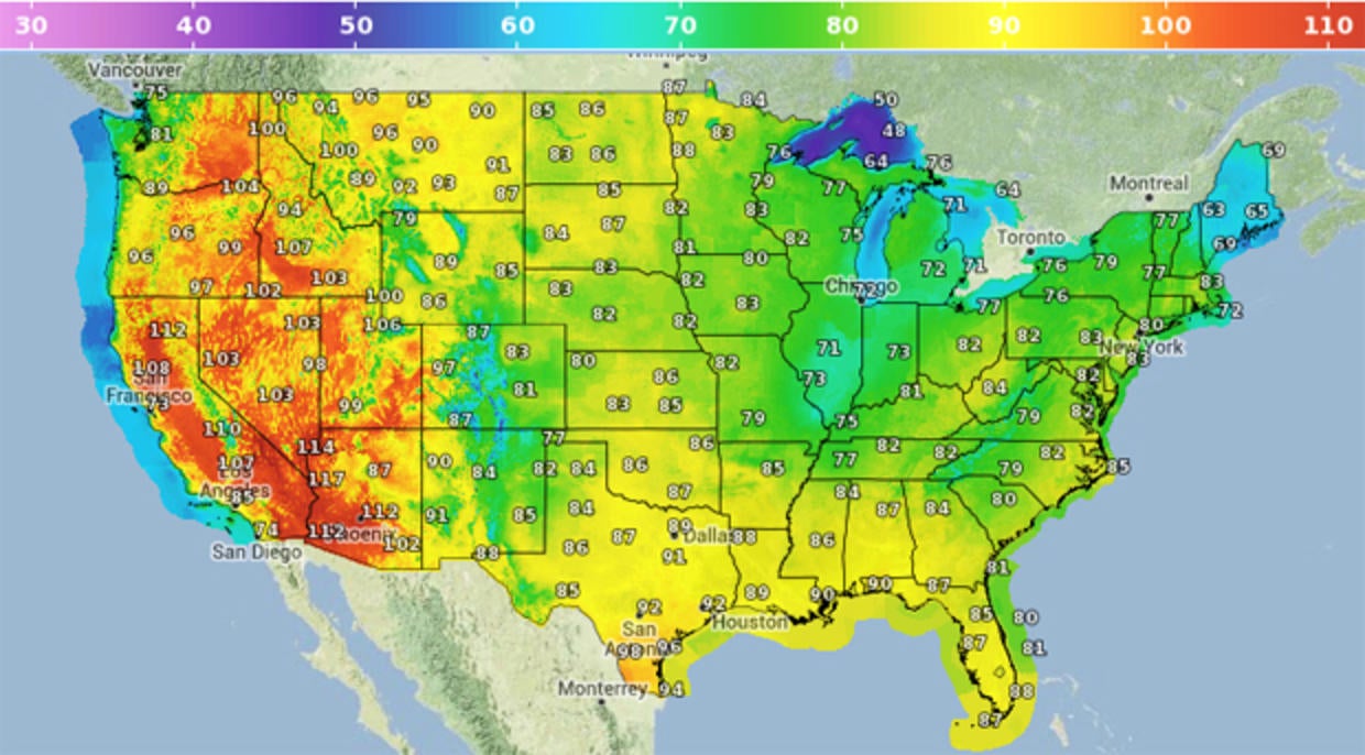 Record-breaking heat wave continues to stifle West - CBS News