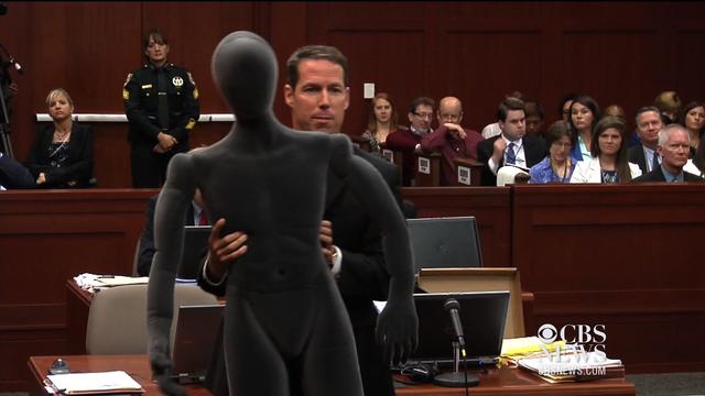 Zimmerman trial: Dummy used to describe versions of shooting 