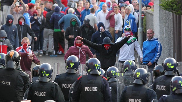 Belfast, Northern Ireland, protesters 