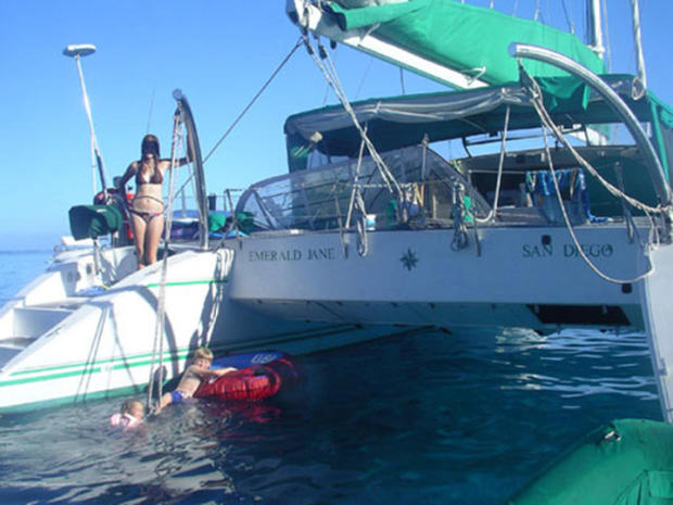 Emerald Jane, the Silverwood family's 55-foot catamaran 