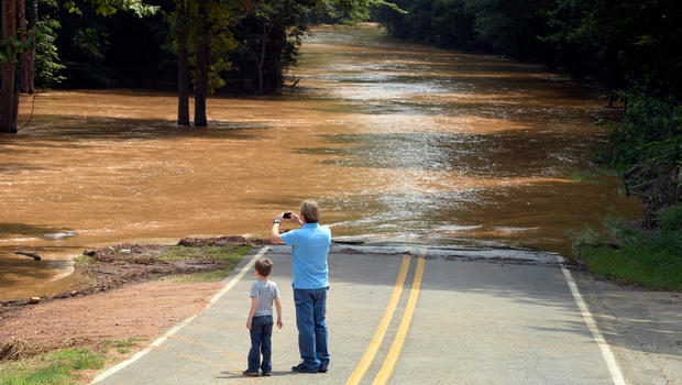 Heavy rains caused massive flooding in Lincolton, N.C. Sunday, July 28, 2013. 