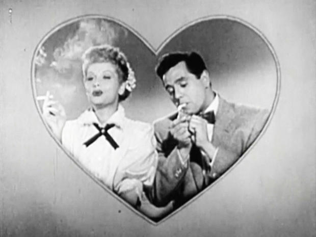 Ricky and Lucy breaking from the comedy to have their cigarette. 
