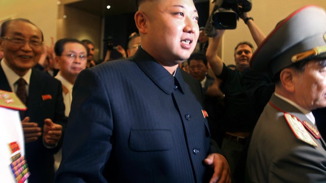 North Korean leader Kim Jong Un, center, tours the newly opened Fatherland Liberation War Museum July 27, 2013, as part of celebrations for the 60th anniversary of the Korean War armistice in Pyongyang, North Korea. 