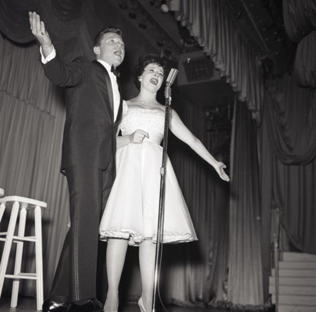 Steve Lawrence and Eydie Gorme opening at the Sahara Hotel in Las Vegas, March 28, 1961. 