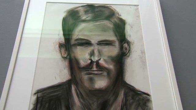 Portraits by Bob Dylan on display in London 