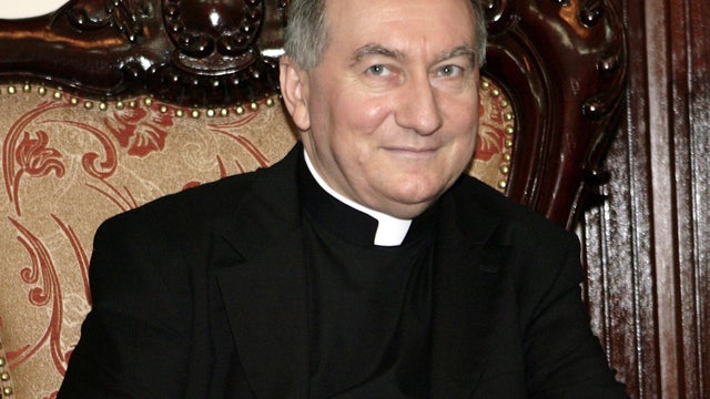 Then-Monsignor Pietro Parolin attends a meeting in Hanoi, Vietnam, Feb. 19, 2009. 