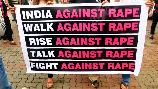 protest against the gang-rape in Mumbai  