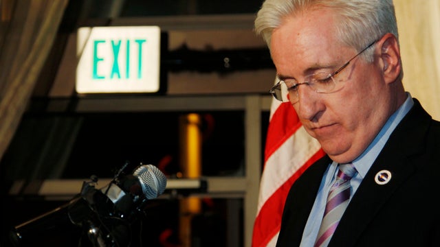 Colorado Senate President John Morse, a Democrat, concedes defeat in his legislative recall race in Colorado Springs on Tuesday, Sept. 10, 2013. Morse and Sen. Angela Giron, of Pueblo, who voted for new firearms restrictions in the state, faced the first  