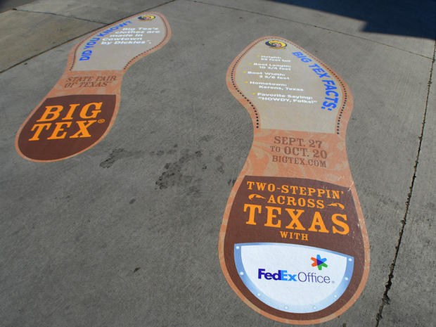 Big Tex footprints 