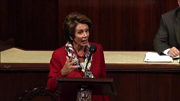Pelosi condemns House measure defunding Obamacare 