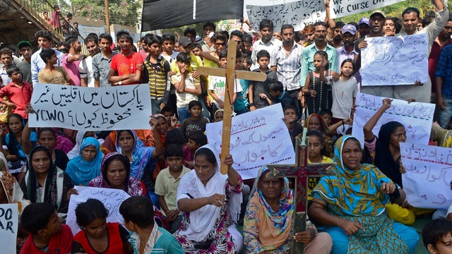 Pakistani Christians protest in Karachi 