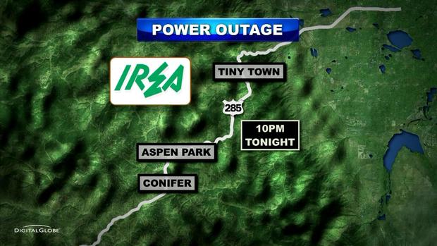 IREA POWER OUTAGE map 