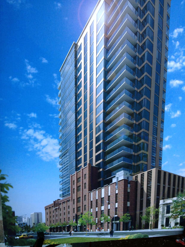 Rendering of One Riverview at Rector, going up in downtown Newark 