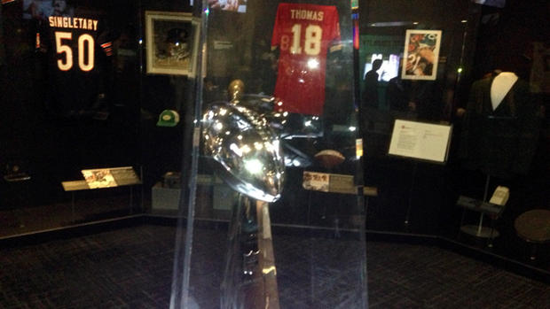 Vince Lombardi Trophy at Liberty Science Center's Gridiron Glory exhibit 